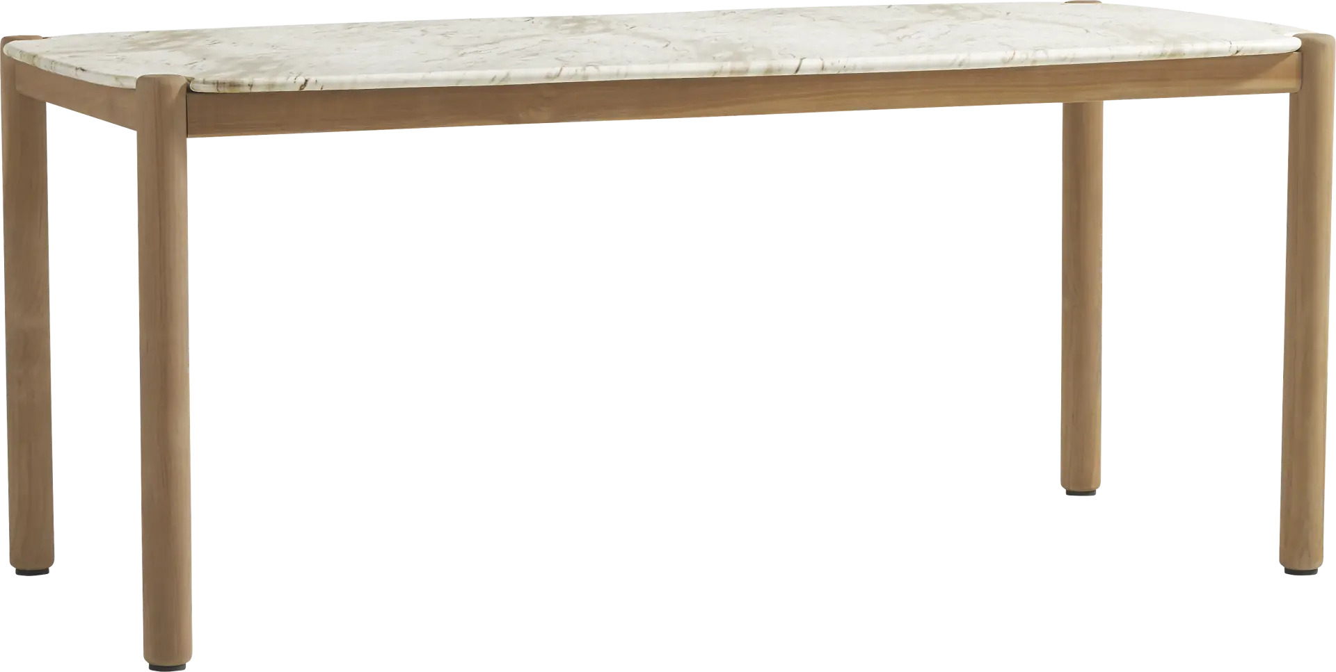 Koda White 71 in. Outdoor Dining Table