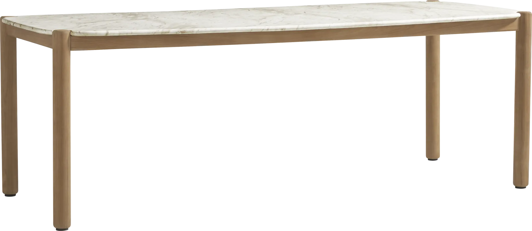 Koda White 86 in. Outdoor Dining Table