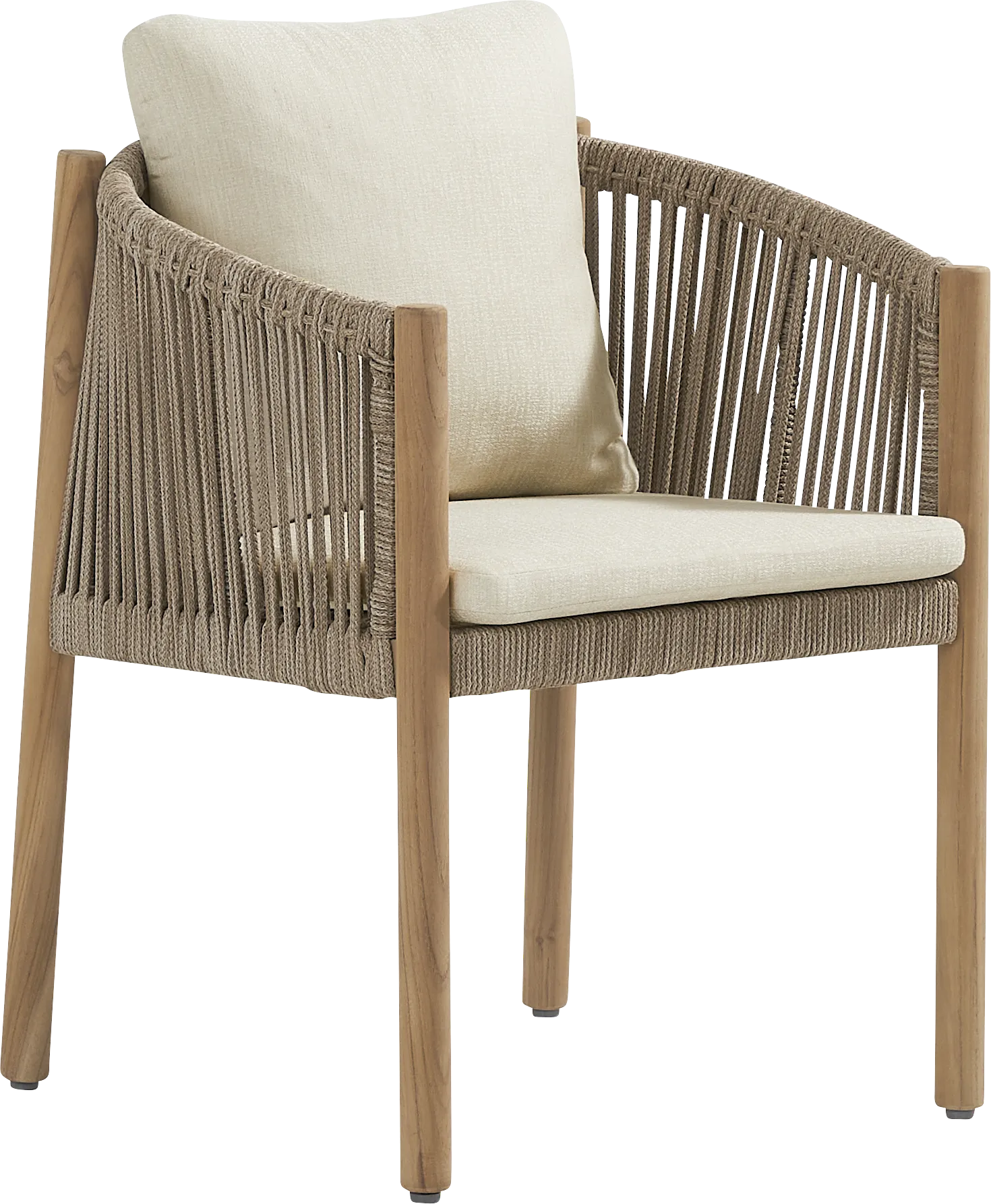 Koda Natural 7 Pc Outdoor Dining Set with Beige Arm Chairs - Thumbnail - Image 3