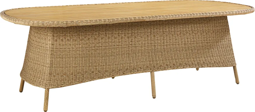 Sarina Bay Natural 95 in. Outdoor Dining Table