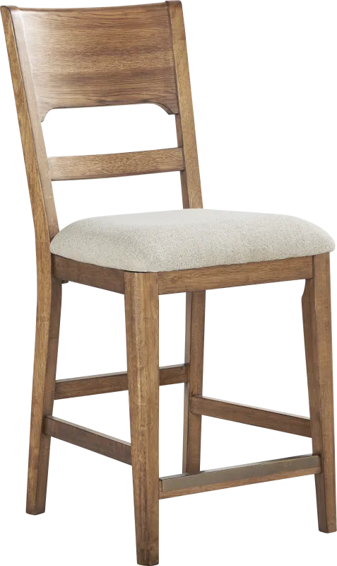 Holden Brown Panel Back Counter Height Stool