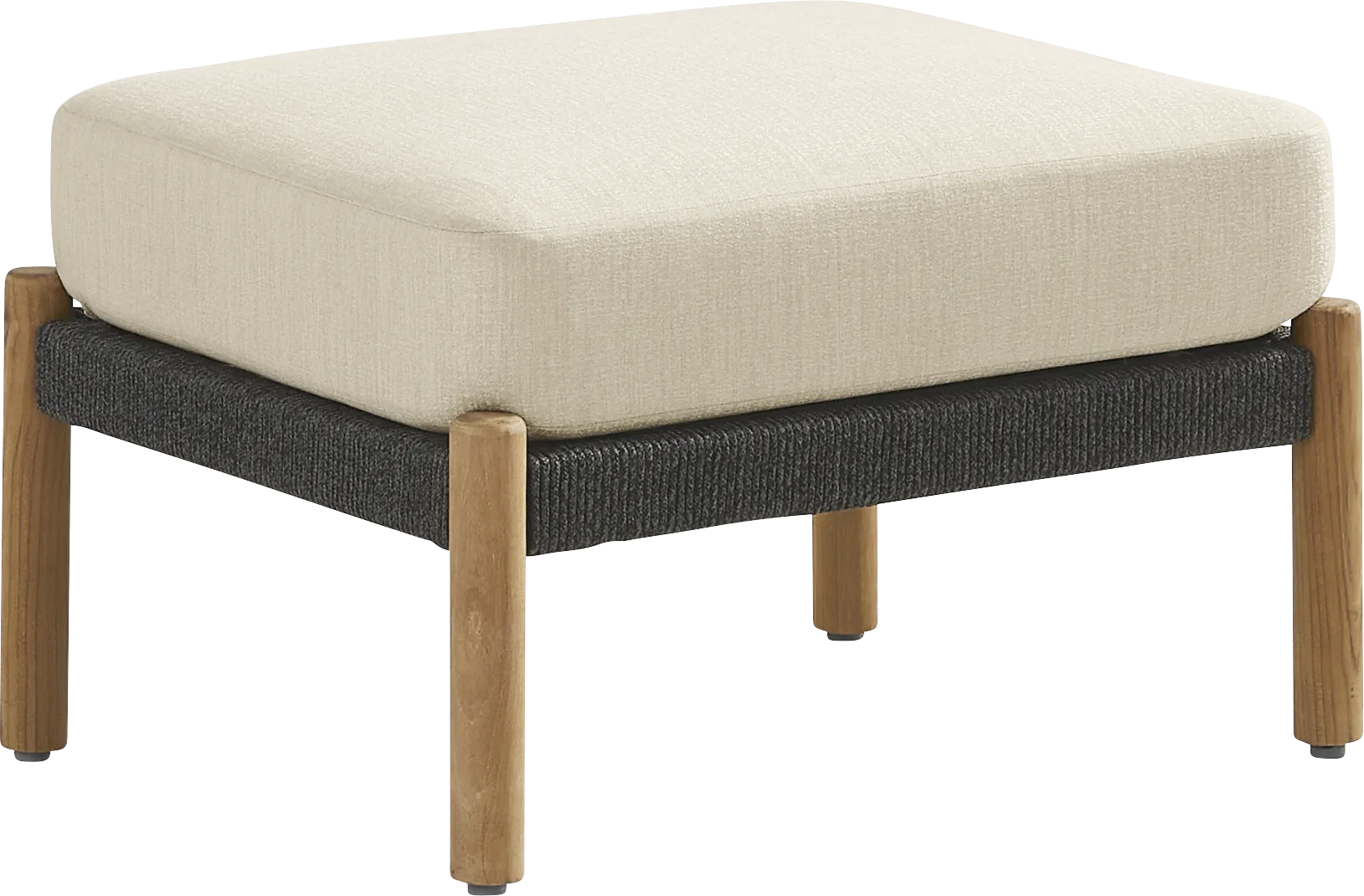 Koda Charcoal Outdoor Ottoman - Image 1