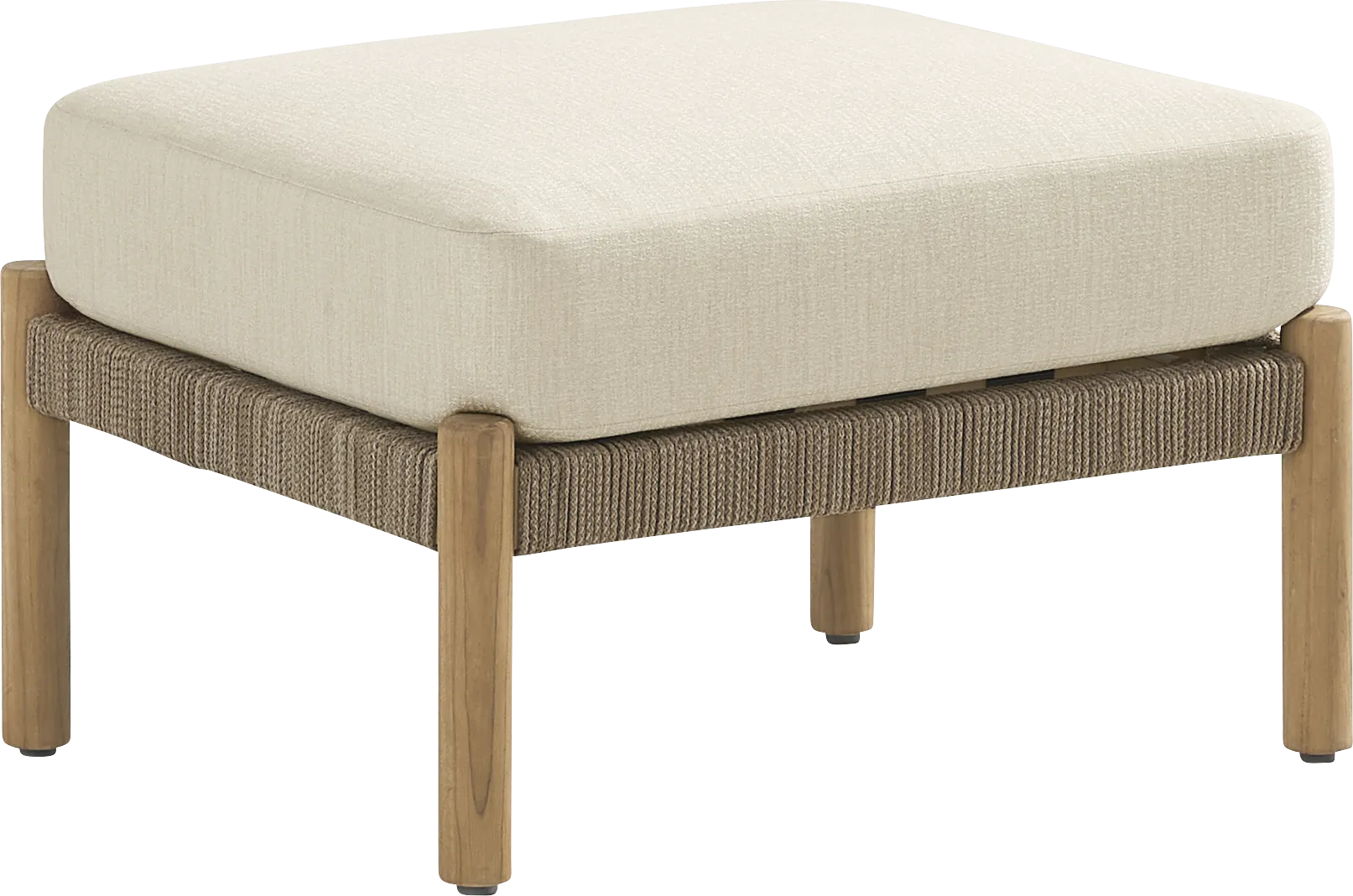Koda Beige Outdoor Ottoman - Image 1