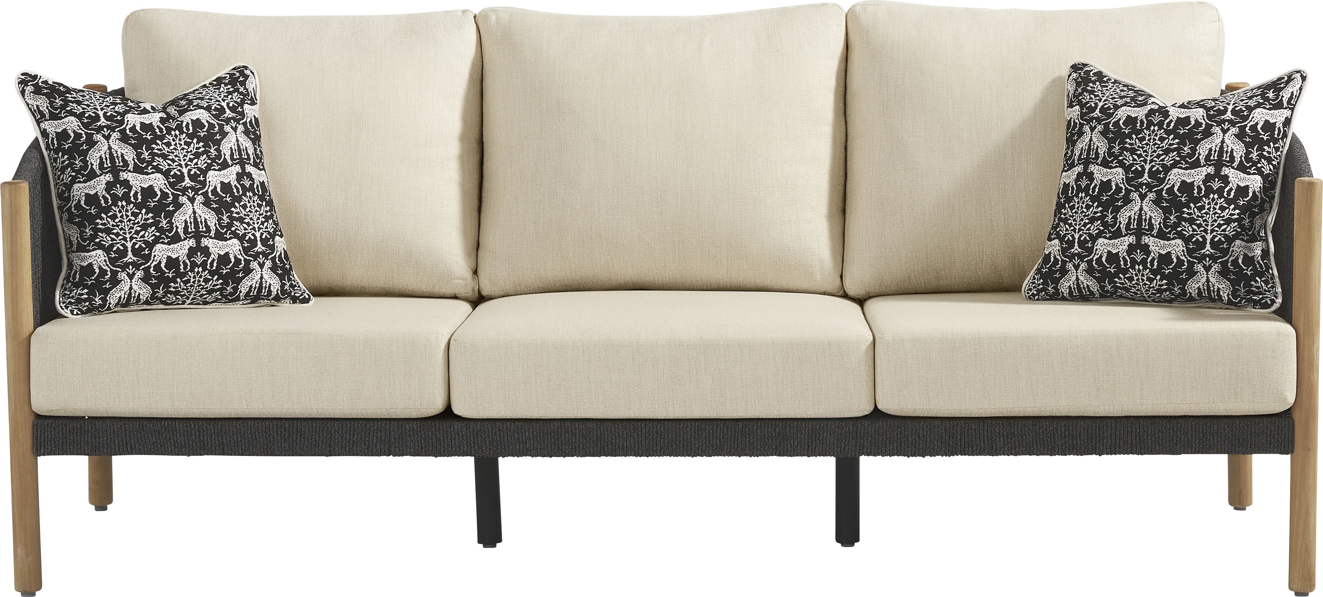 Koda Charcoal 3 Pc Outdoor Seating Set - Thumbnail - Image 2