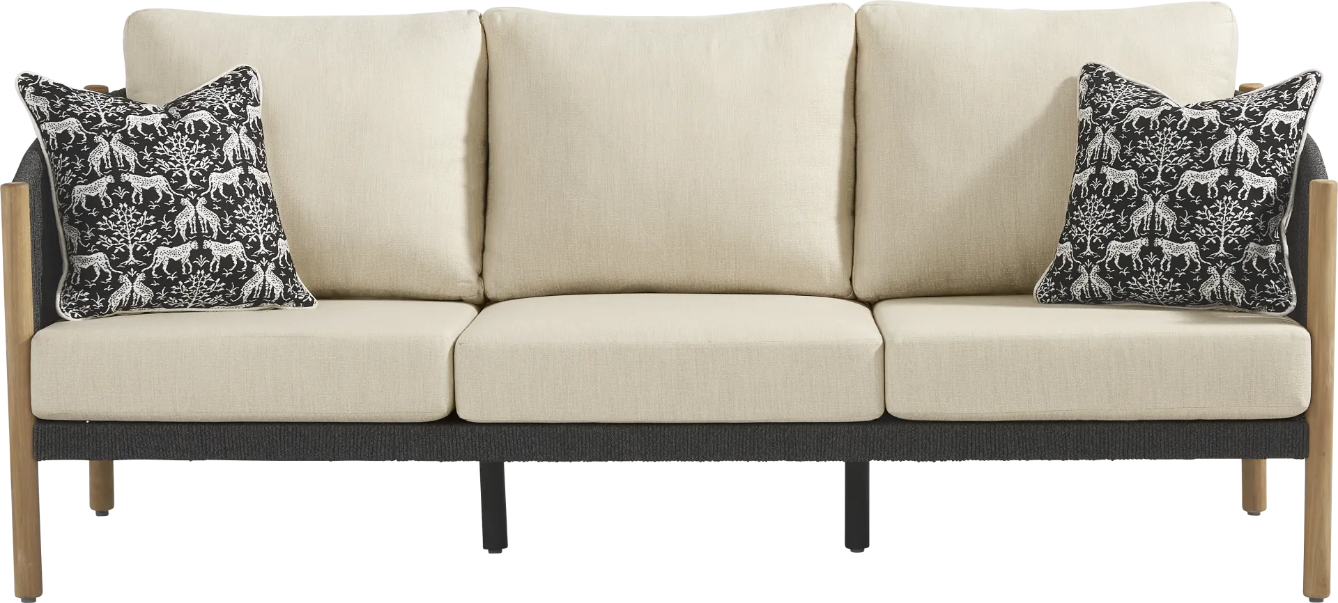 Koda Charcoal 3 Pc Outdoor Seating Set - Image 2