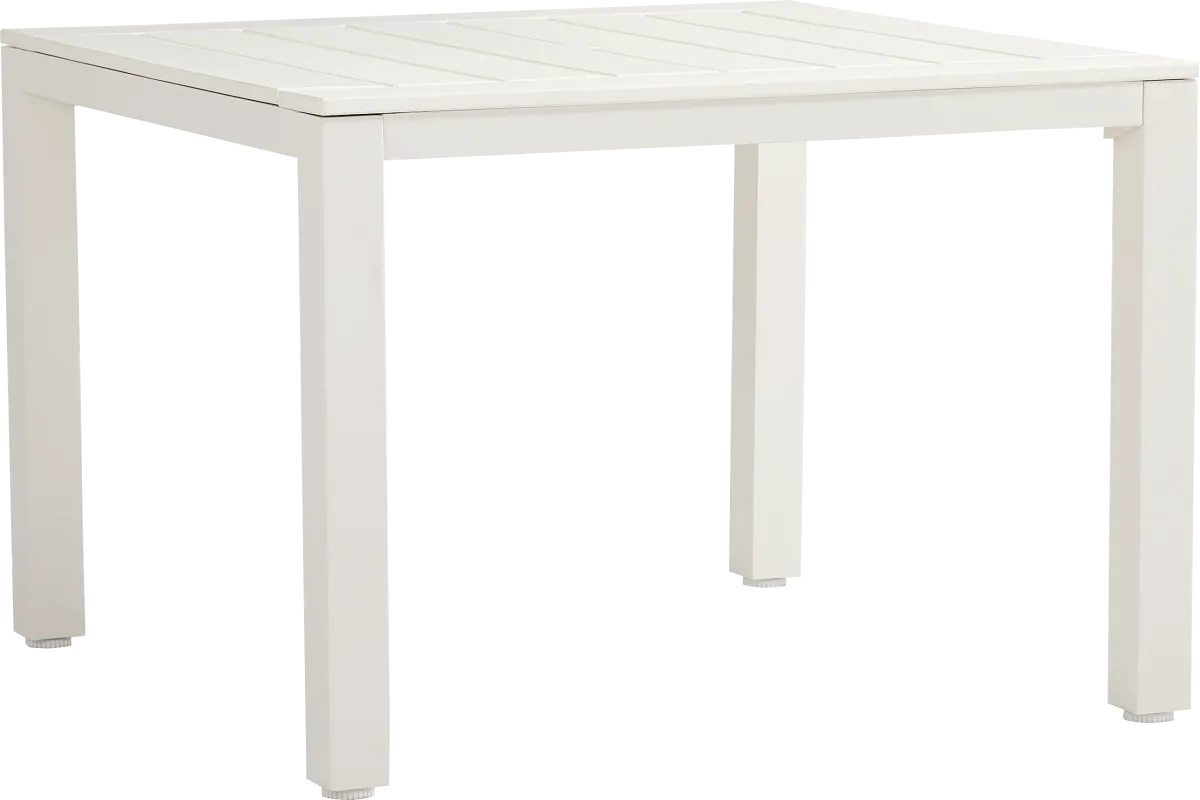Eastlake White 42 in. Outdoor Dining Table