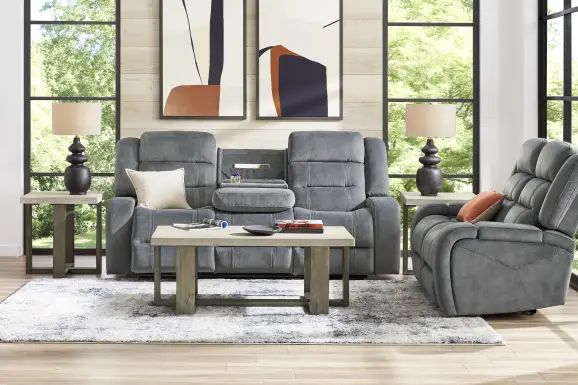 McKinley Graphite 7 Pc Reclining Living Room