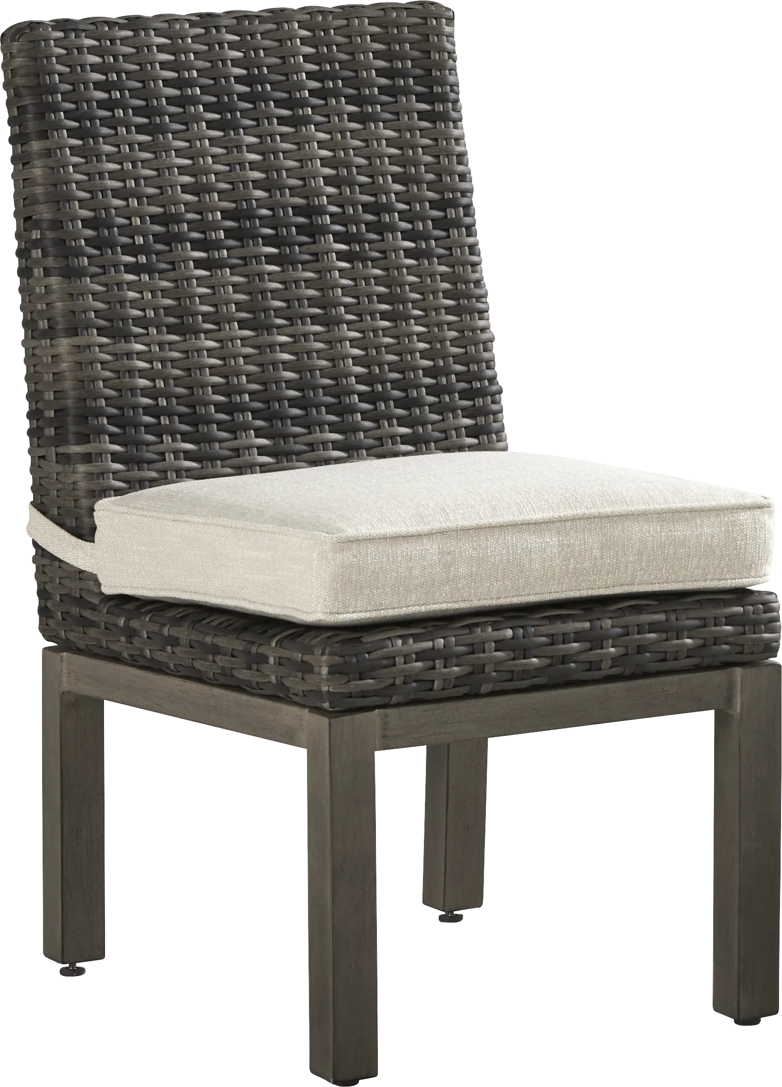 Montecello Gray Outdoor Side Chair with Twine Cushion