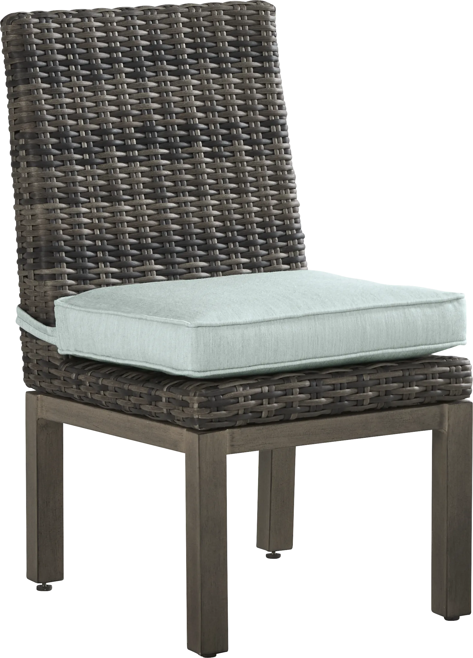 Montecello Gray 5 Pc Square Outdoor Dining Set with Mist Cushions - Image 4