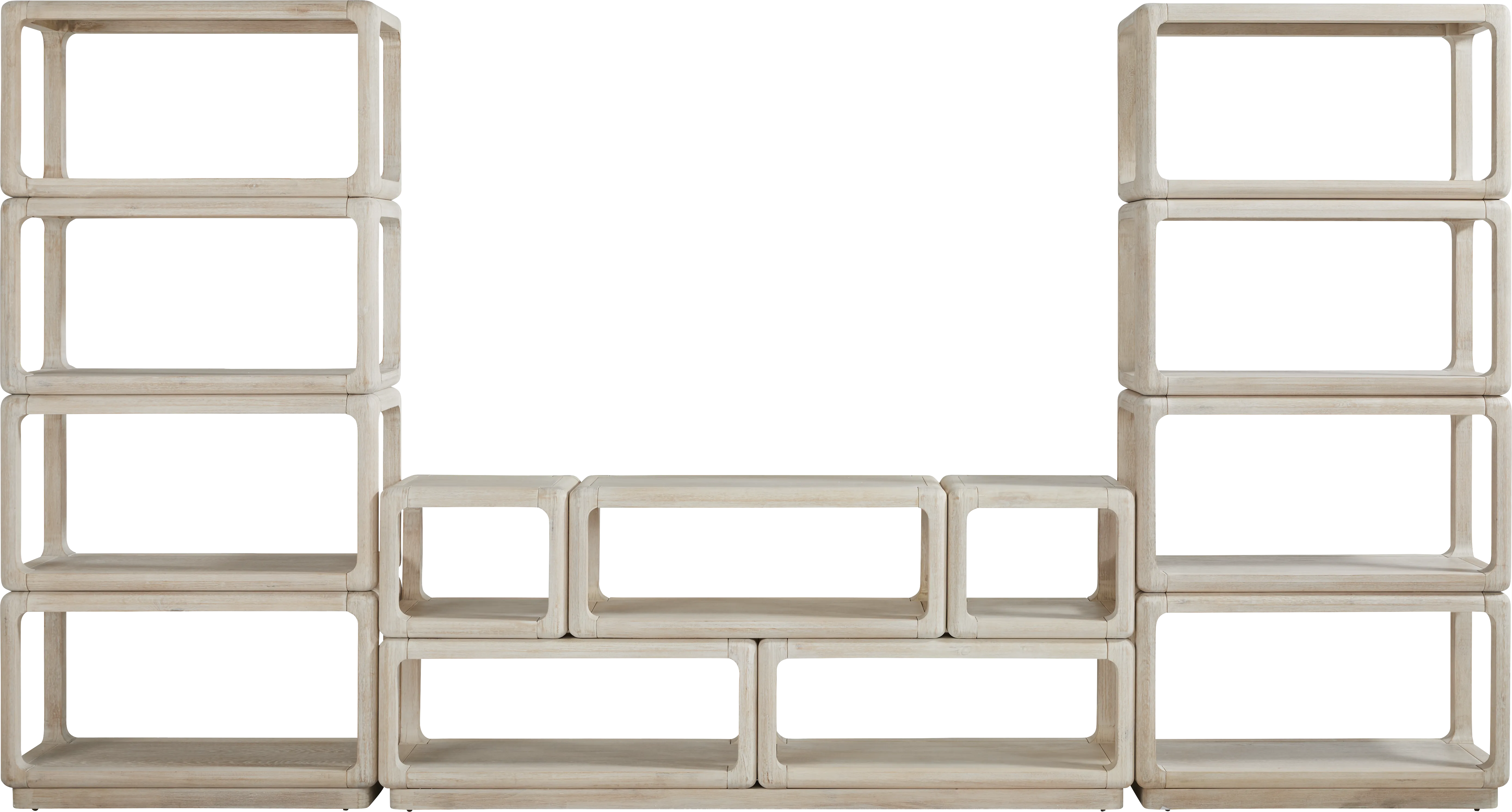 Eaglebrooke Natural 3 Pc Wall Unit with 70 in. Credenza - Thumbnail - Image 1