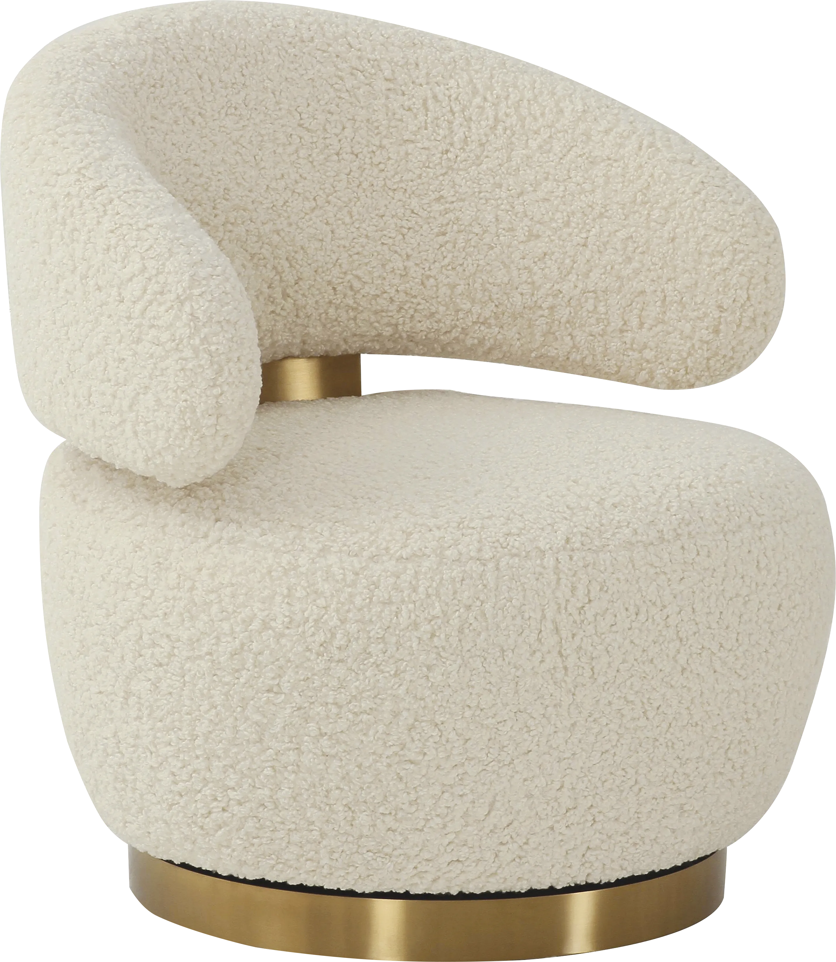 Russe White Swivel Chair - Thumbnail - Image 1