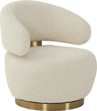 Russe White Swivel Chair