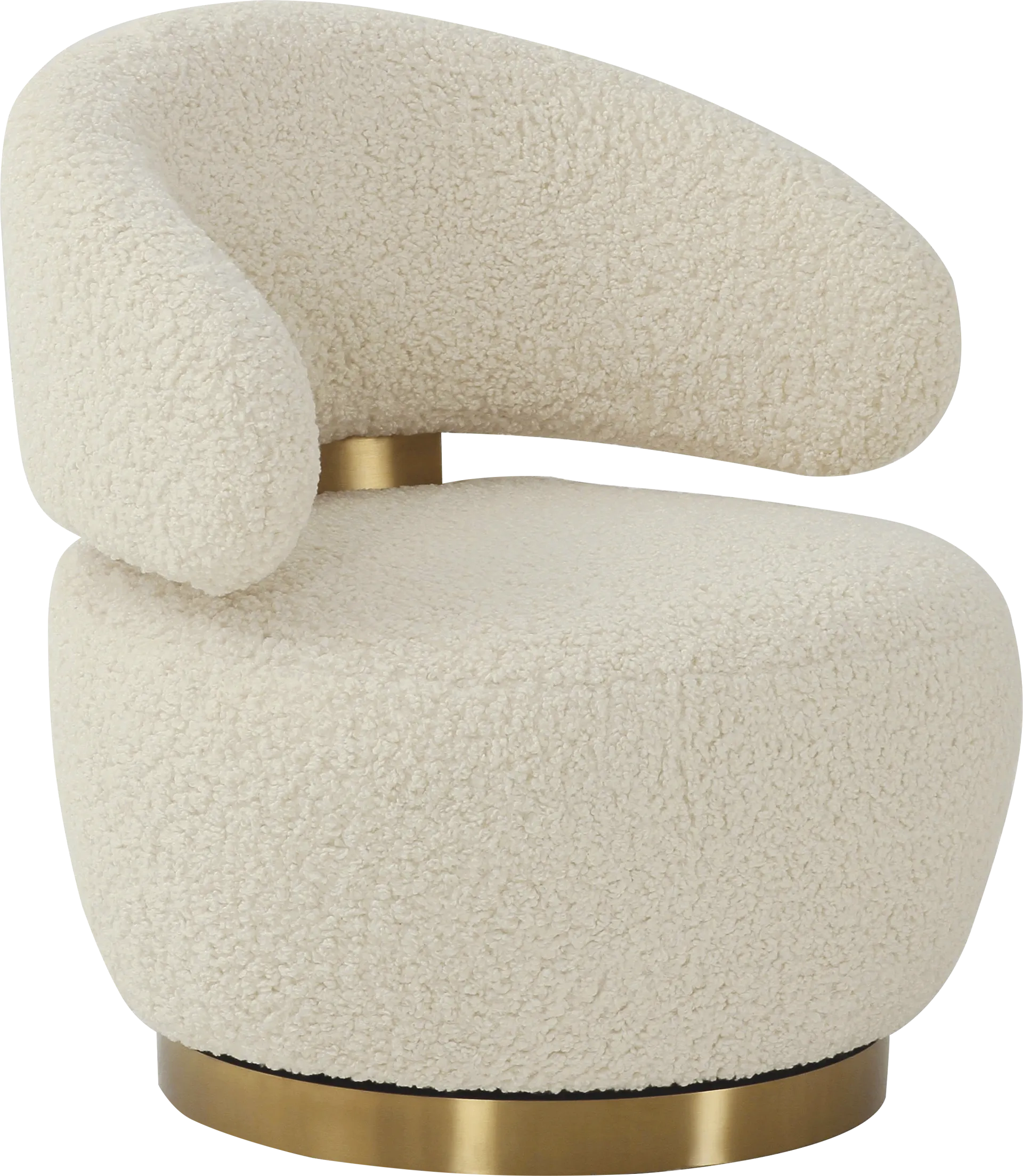Russe White Swivel Chair - Image 1