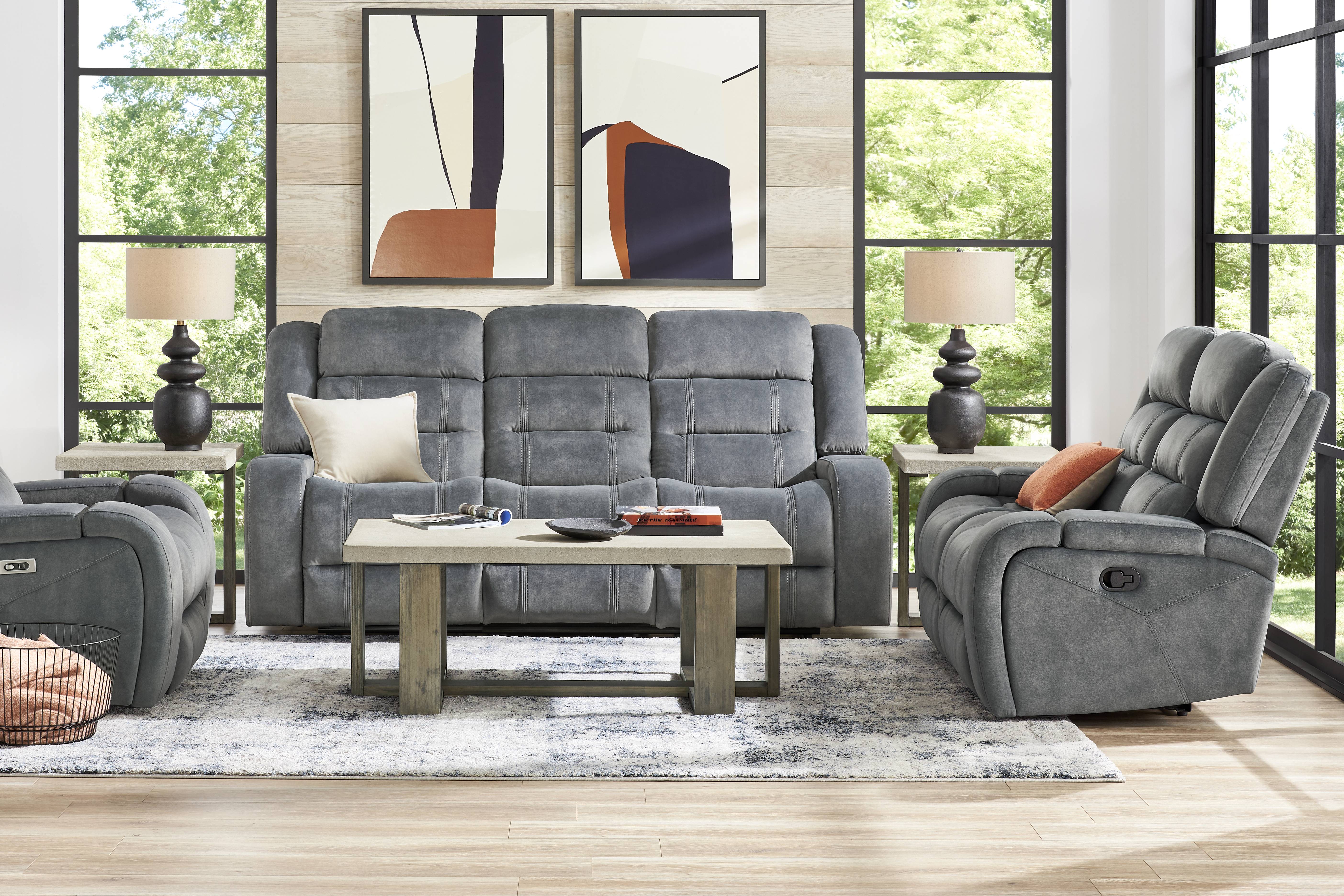 McKinley Graphite 6 Pc Reclining Living Room - Thumbnail - Image 1