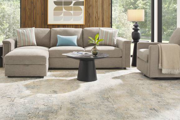 Tempo Modular Beige 4 Pc Sectional with Audio