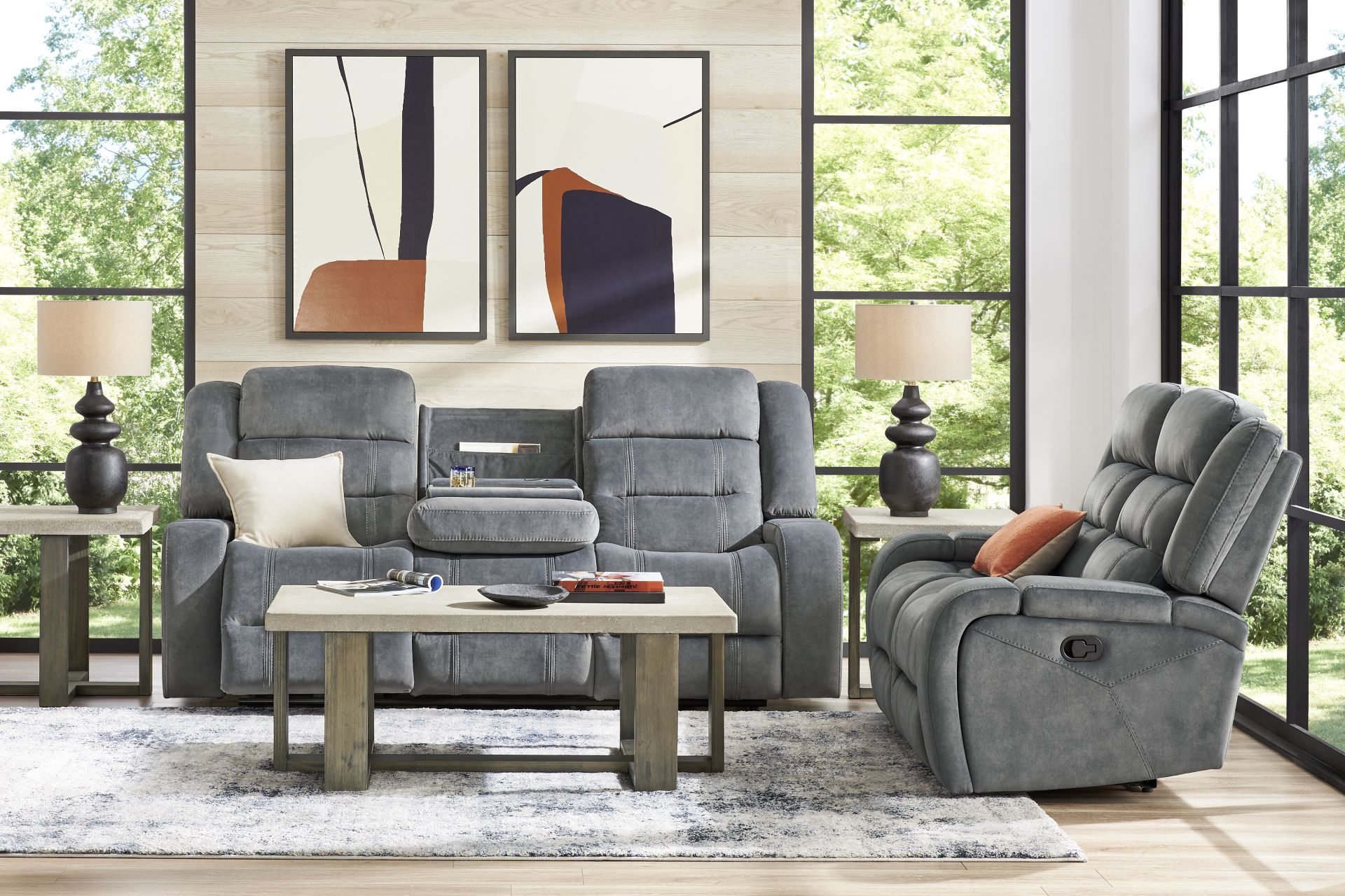 McKinley Graphite Reclining Sofa - Image 2
