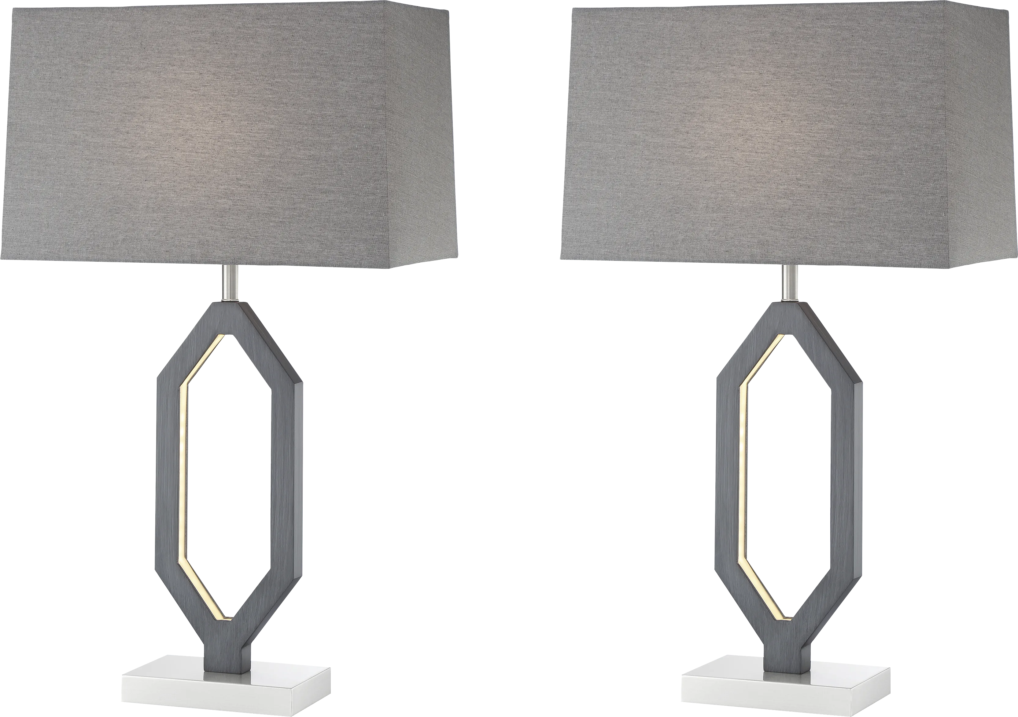 Guejito Gate Gray Table Lamp, Set of 2 - Thumbnail - Image 1