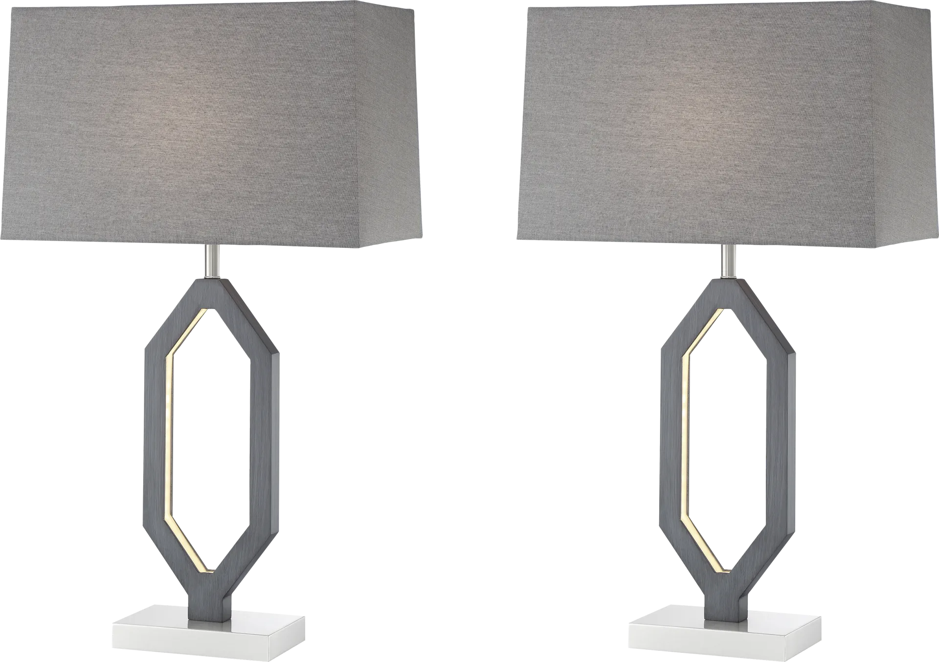 Guejito Gate Gray Table Lamp, Set of 2 - Image 1