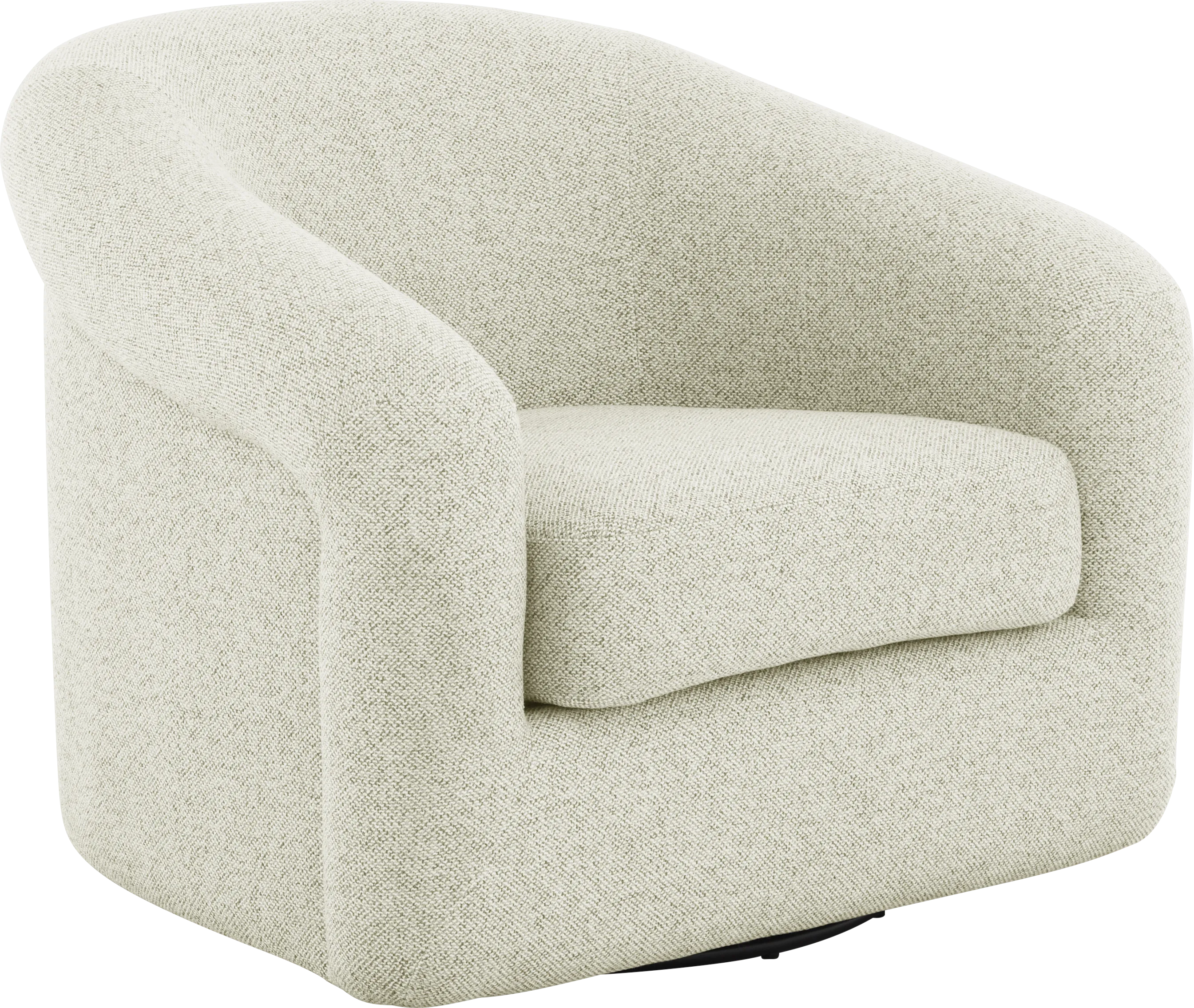 Cecilia Beige Swivel Chair - Thumbnail - Image 1
