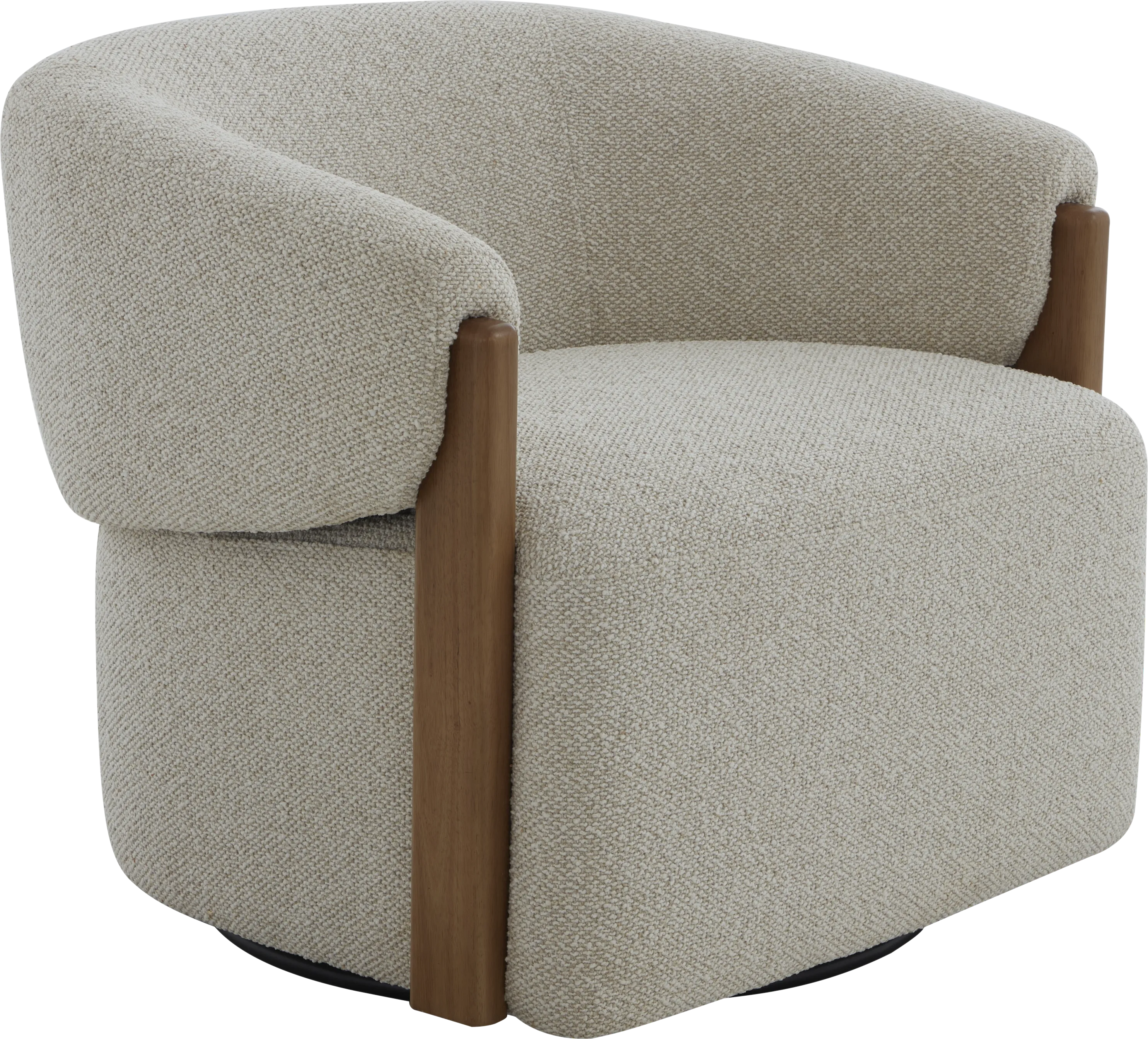 Marlene Beige Swivel Chair - Thumbnail - Image 1