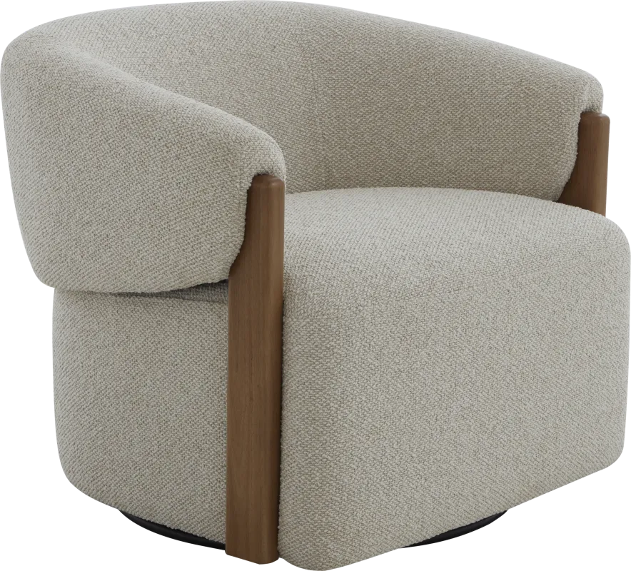 Marlene Beige Swivel Chair