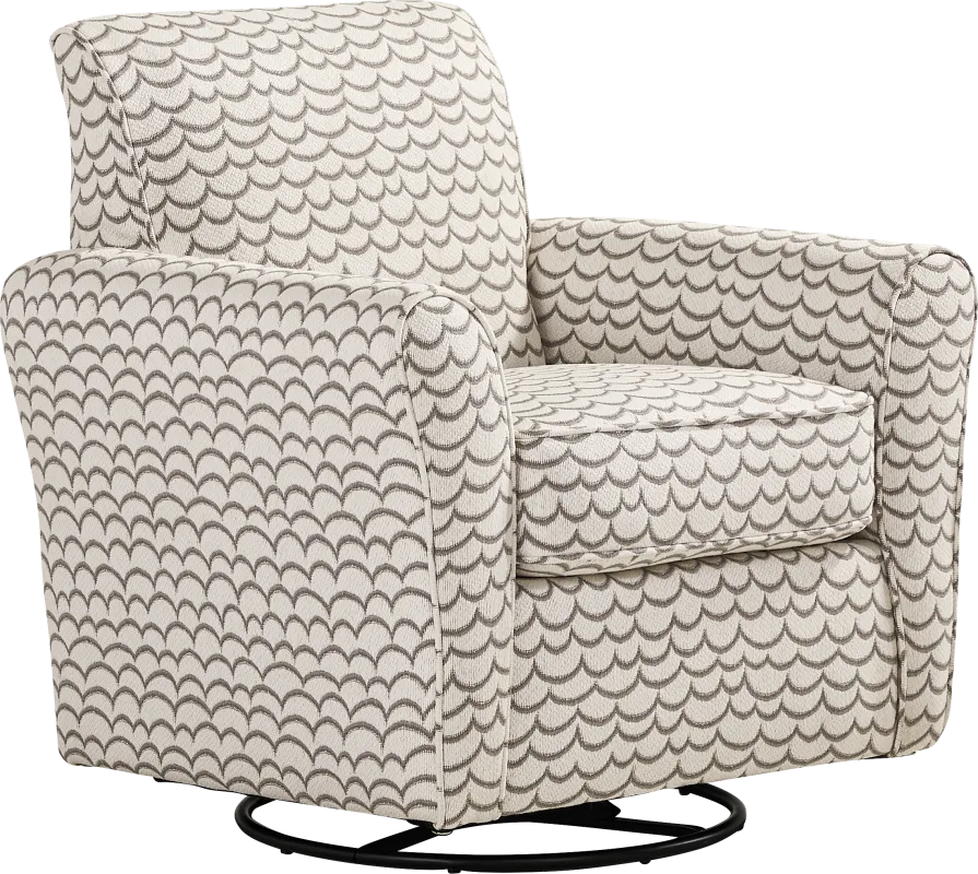 Brightwater Gray Swivel Rocker Chair