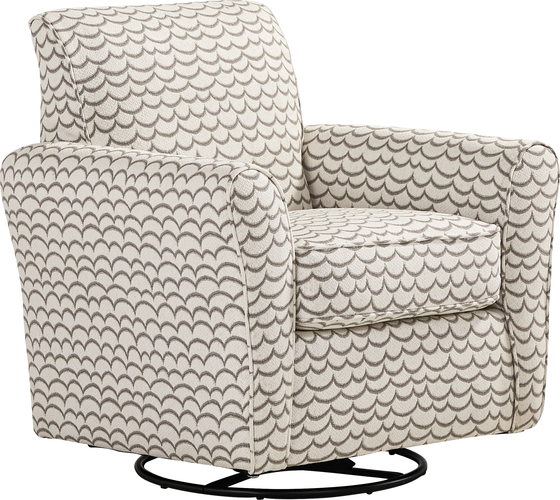 Brightwater Gray Swivel Rocker Chair - Image 1
