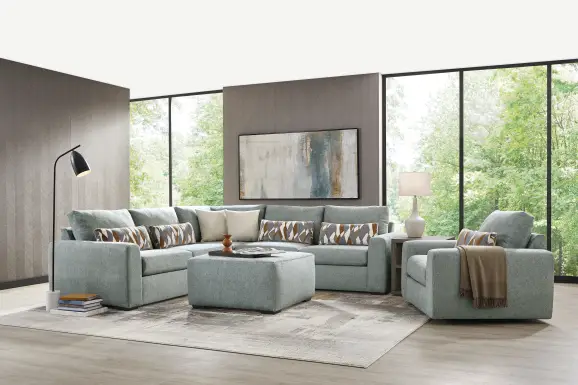 Alexander Blue 4 Pc Sectional Living Room