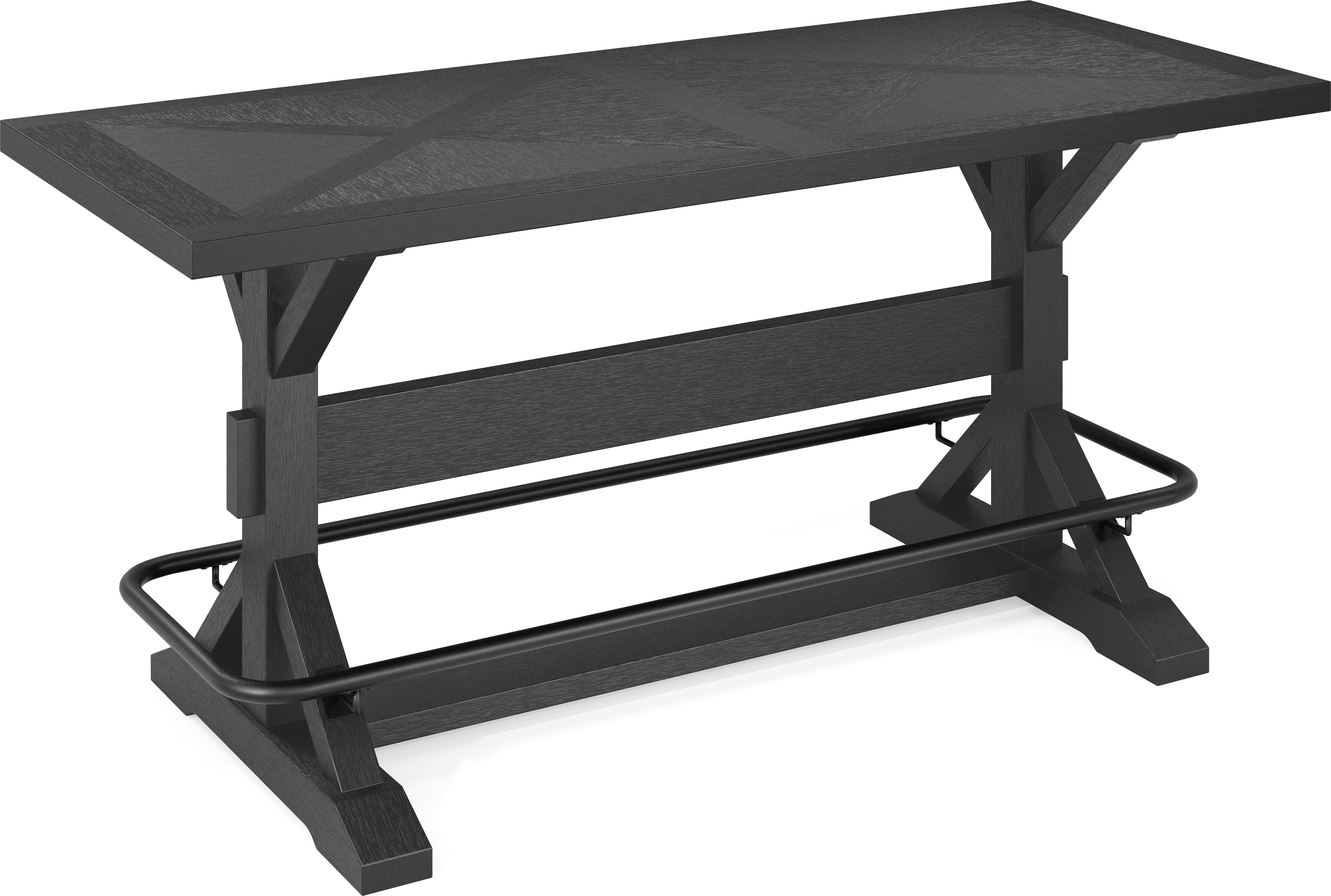 Creston Point Black 5 Pc Counter Height Dining Room with Tractor Stools - Thumbnail - Image 2