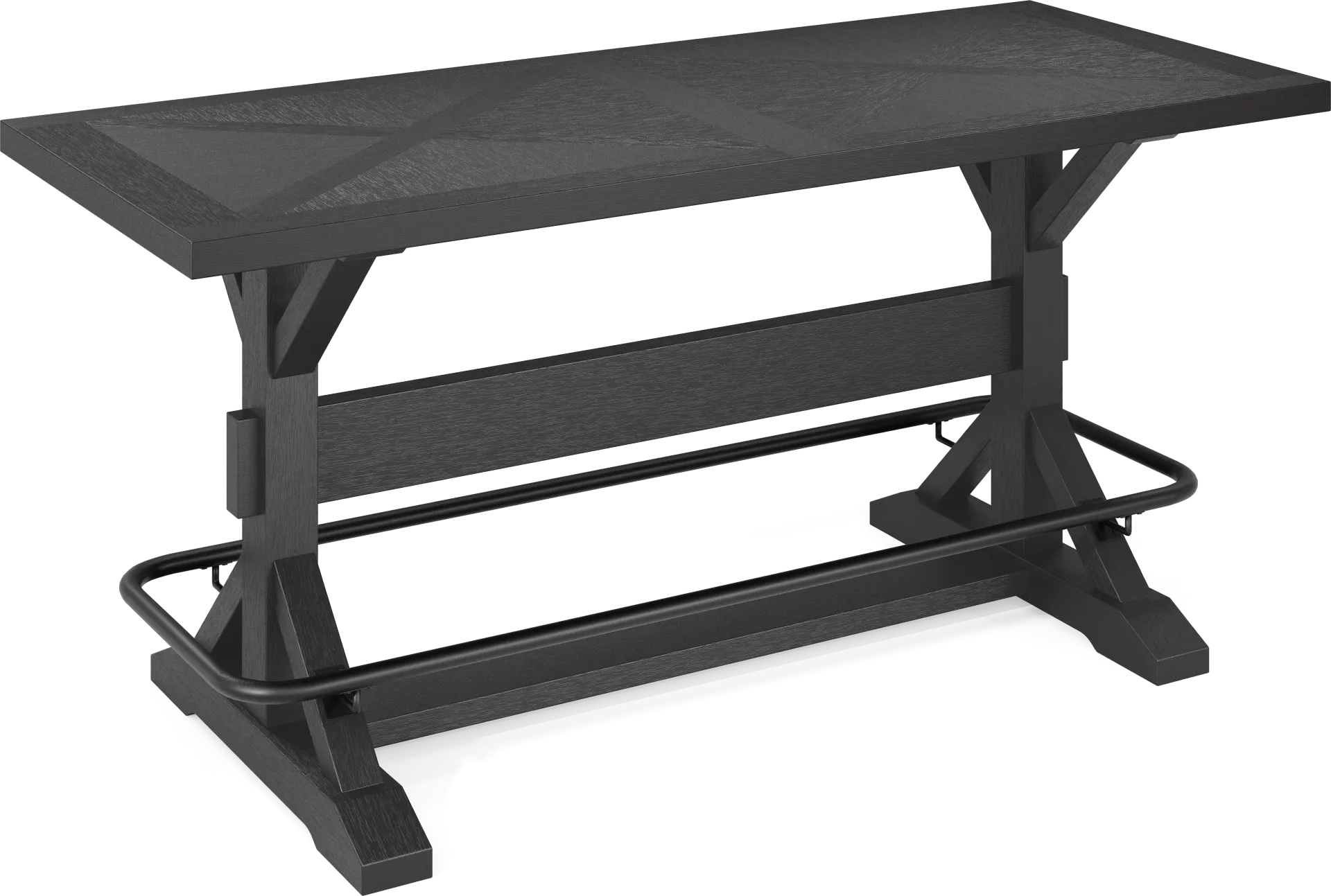 Creston Point Black 5 Pc Counter Height Dining Room with Tractor Stools - Image 2