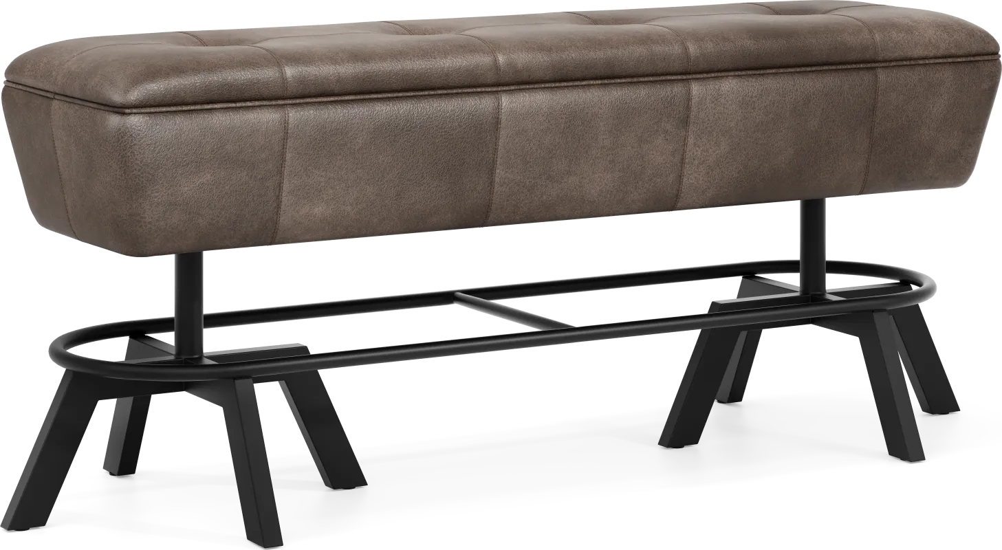 Creston Point Black Counter Height Bench