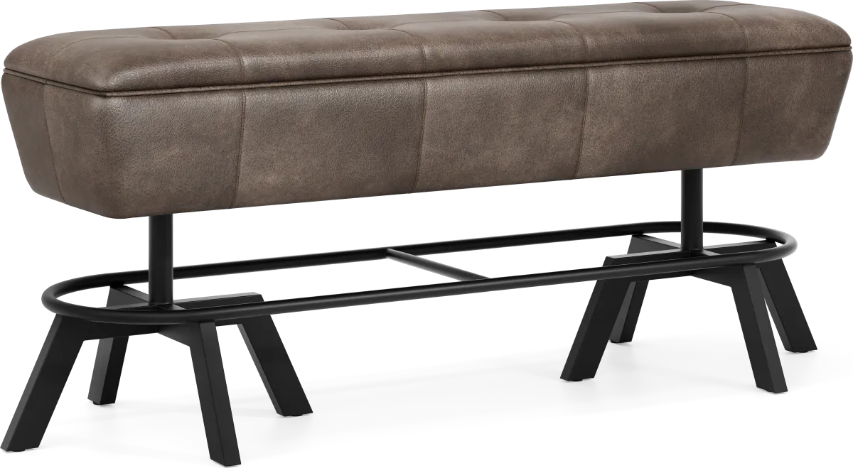 Creston Point Black Brown Counter Height Bench | Rooms to Go