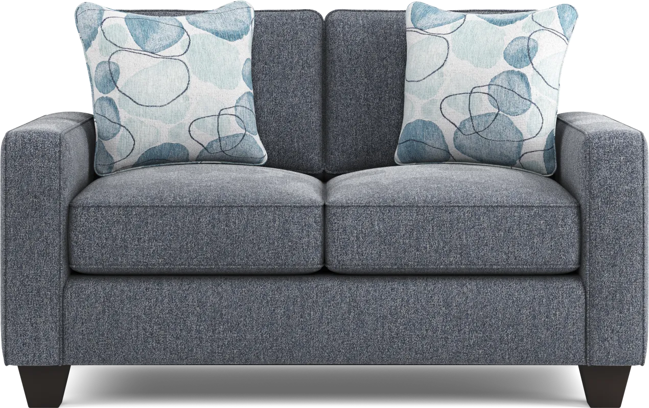 Alanis Bay Blue Loveseat