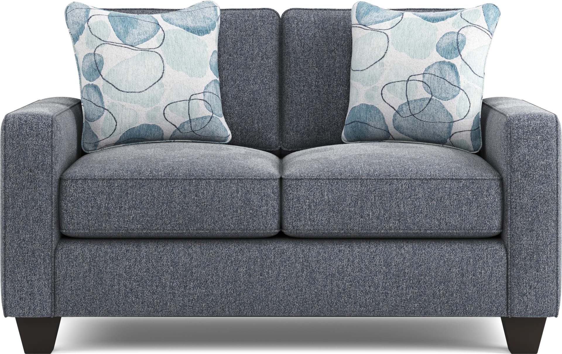 Alanis Bay Blue 7 Pc Living Room with Gel Foam Sleeper Sofa - Image 10