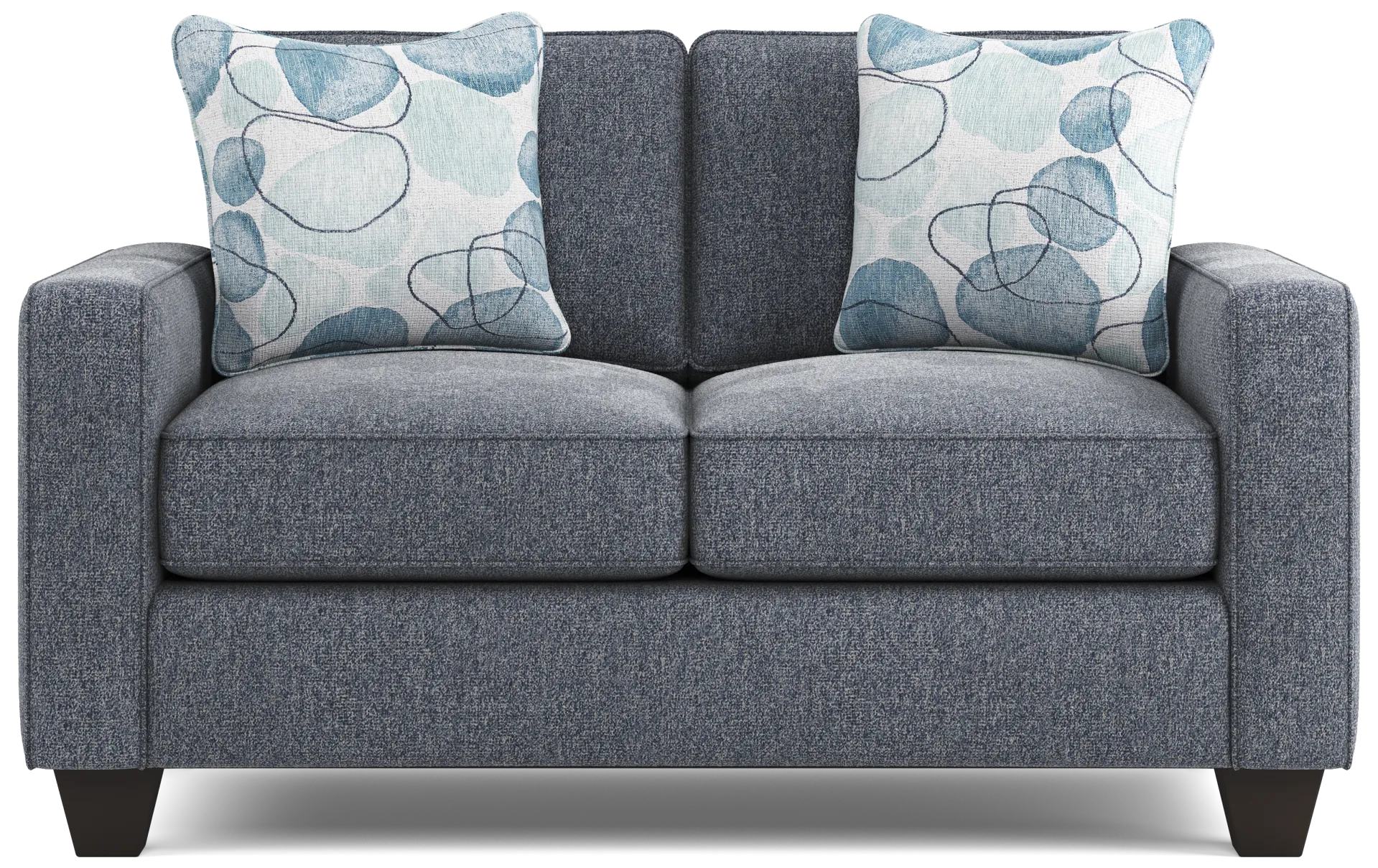 blue loveseat