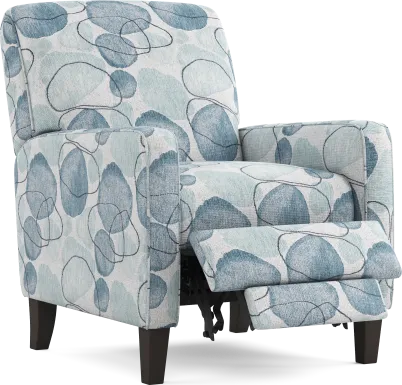 Alanis Bay Blue Push Back Recliner