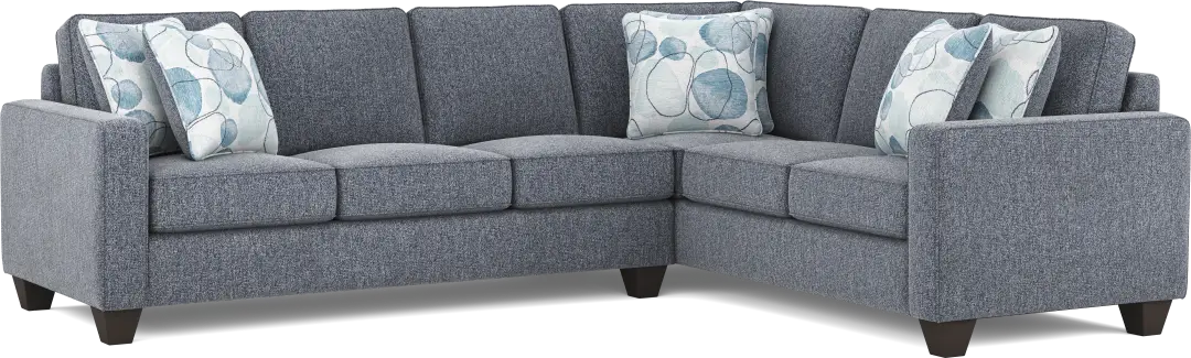 Alanis Bay Blue 2 Pc Sectional