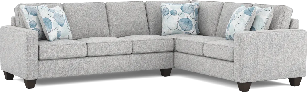 Alanis Bay Gray 2 Pc Gel Foam Sleeper Sectional