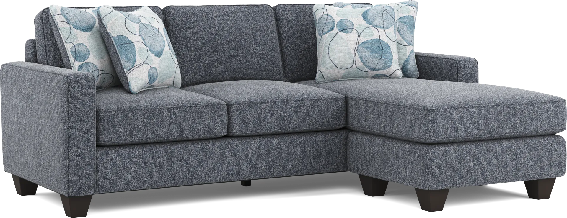 Alanis Bay Blue Sofa Chaise - Image 2