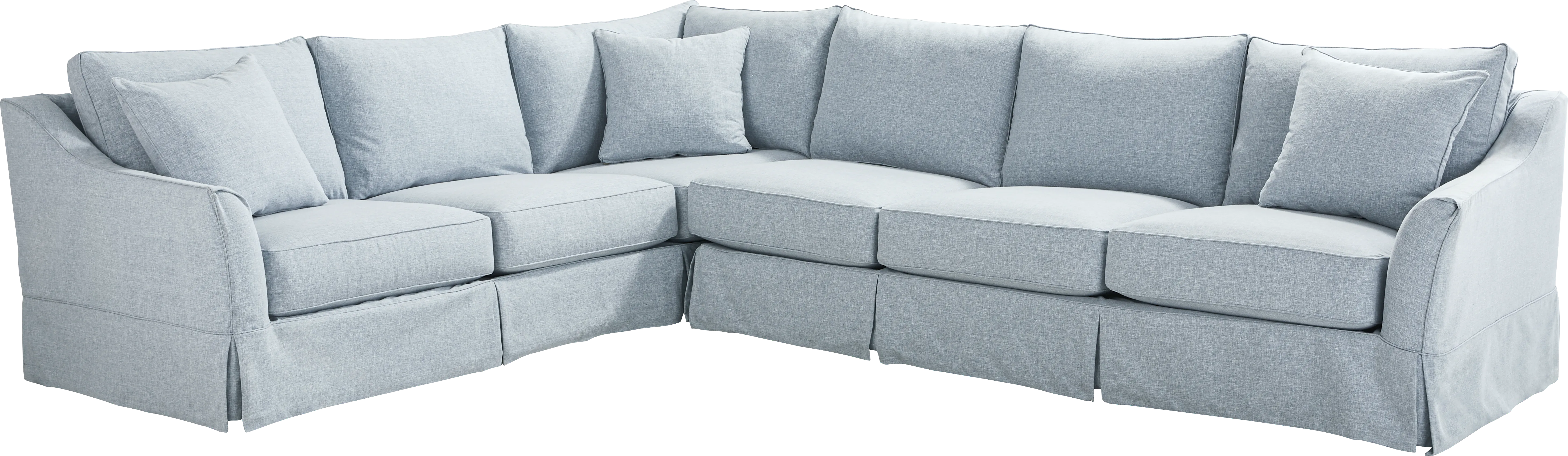 Pacific Grove Blue Slipcover 2 Pc Gel Foam Sleeper Sectional - Thumbnail - Image 1