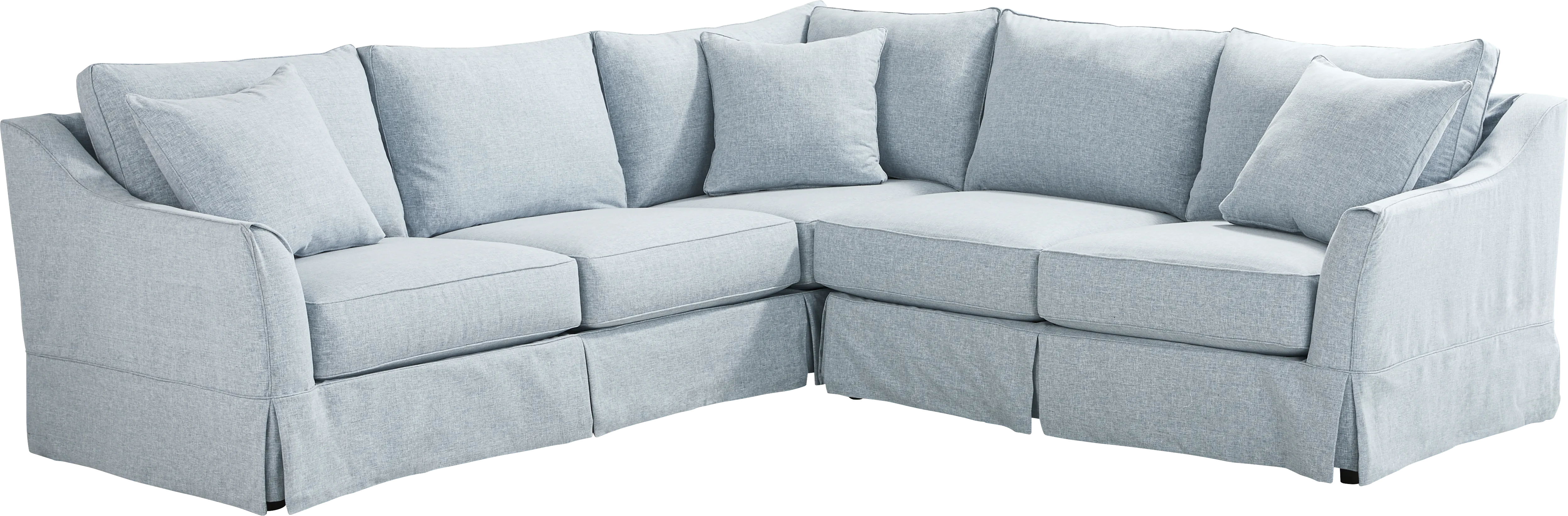 Pacific Grove Blue Slipcover 2 Pc Sectional - Thumbnail - Image 1