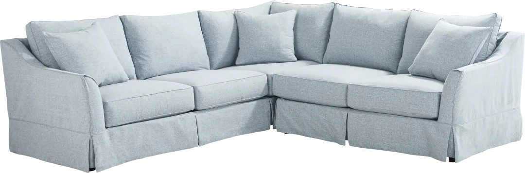 Pacific Grove Blue Slipcover 2 Pc Sectional
