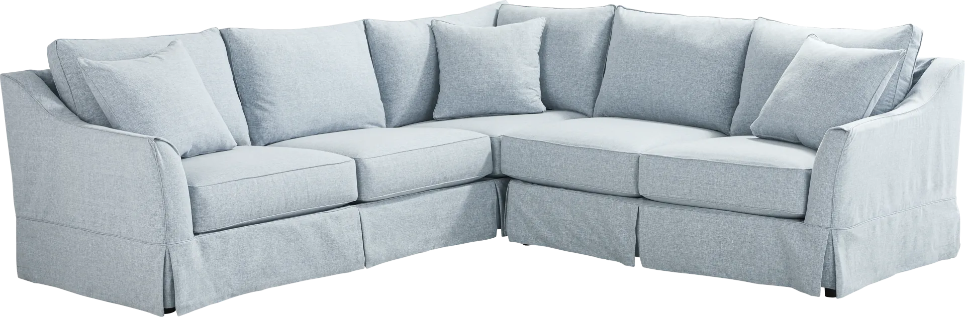 Pacific Grove Blue Slipcover 2 Pc Sectional