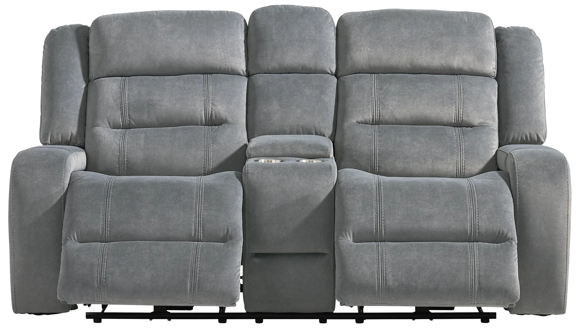 graphite power reclining console loveseat