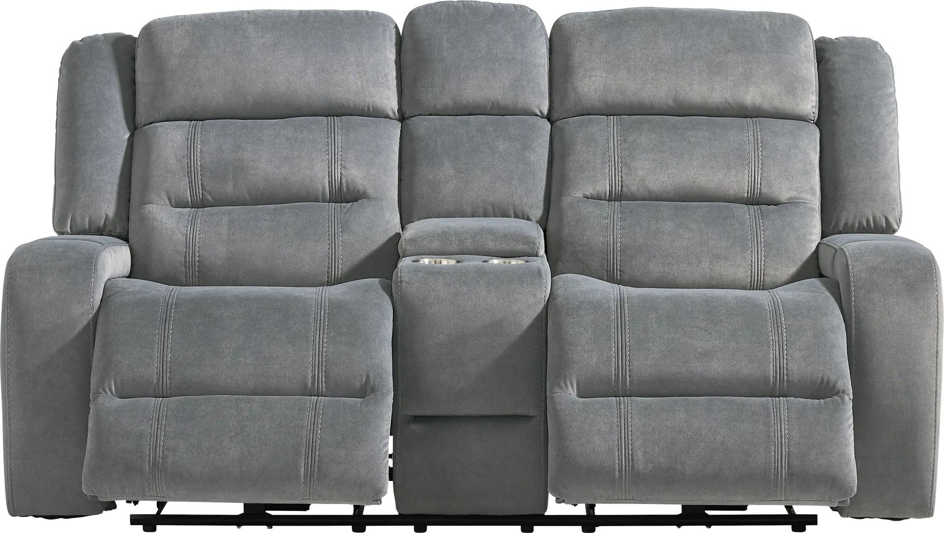 McKinley Graphite Power Reclining Console Loveseat