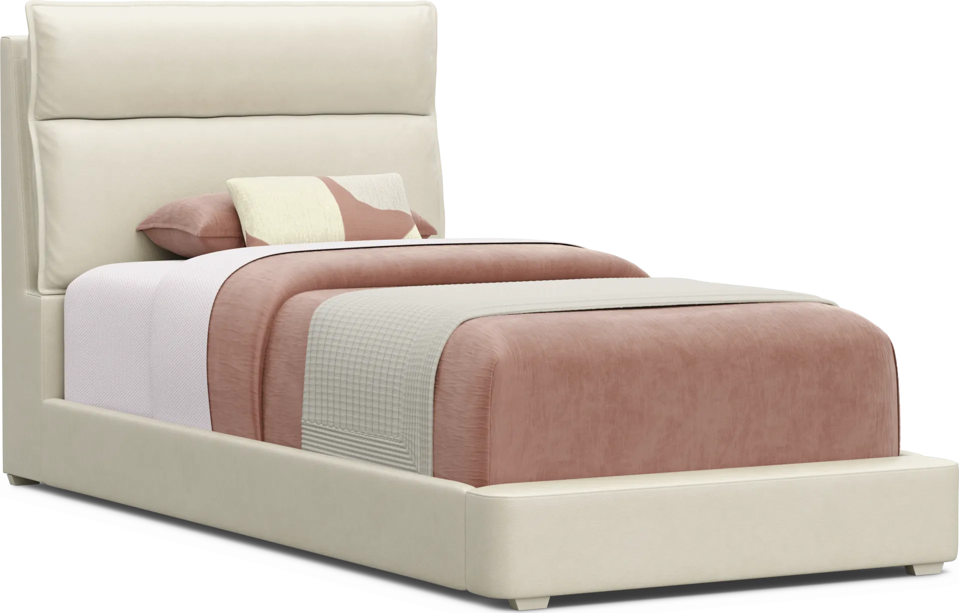 Kids Cloud9 Cream Twin Upholstered Bed - Image 1