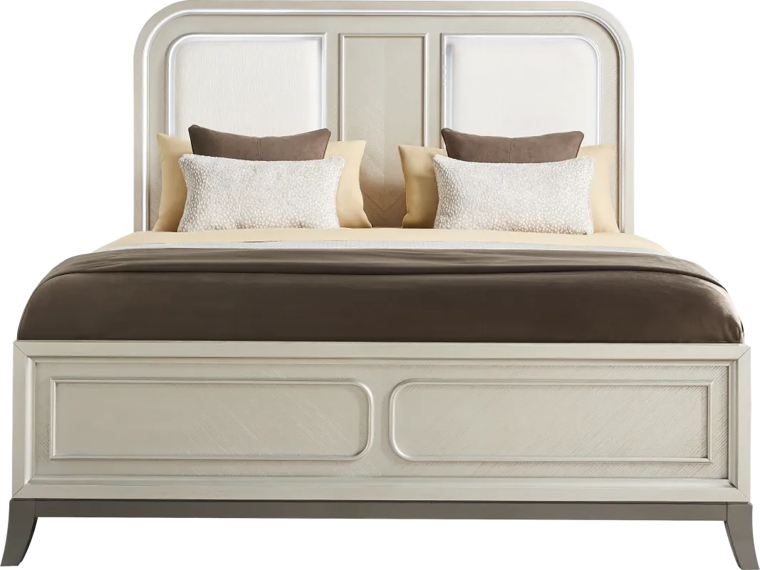 Colette Silver 3 Pc Queen Upholstered Bed