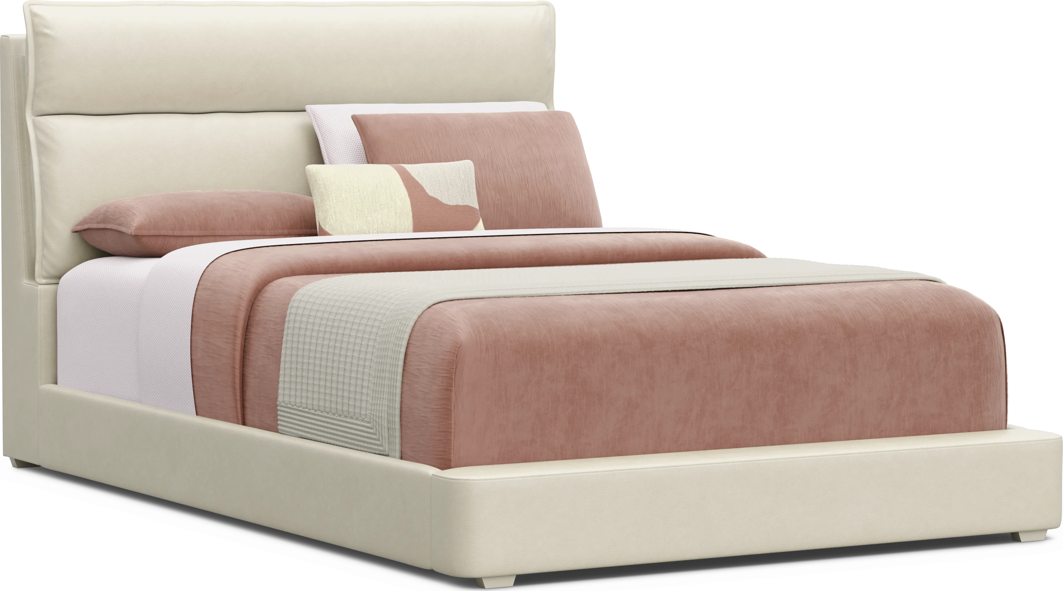 Kids Cloud9 Cream Full Upholstered Bed - Thumbnail - Image 1
