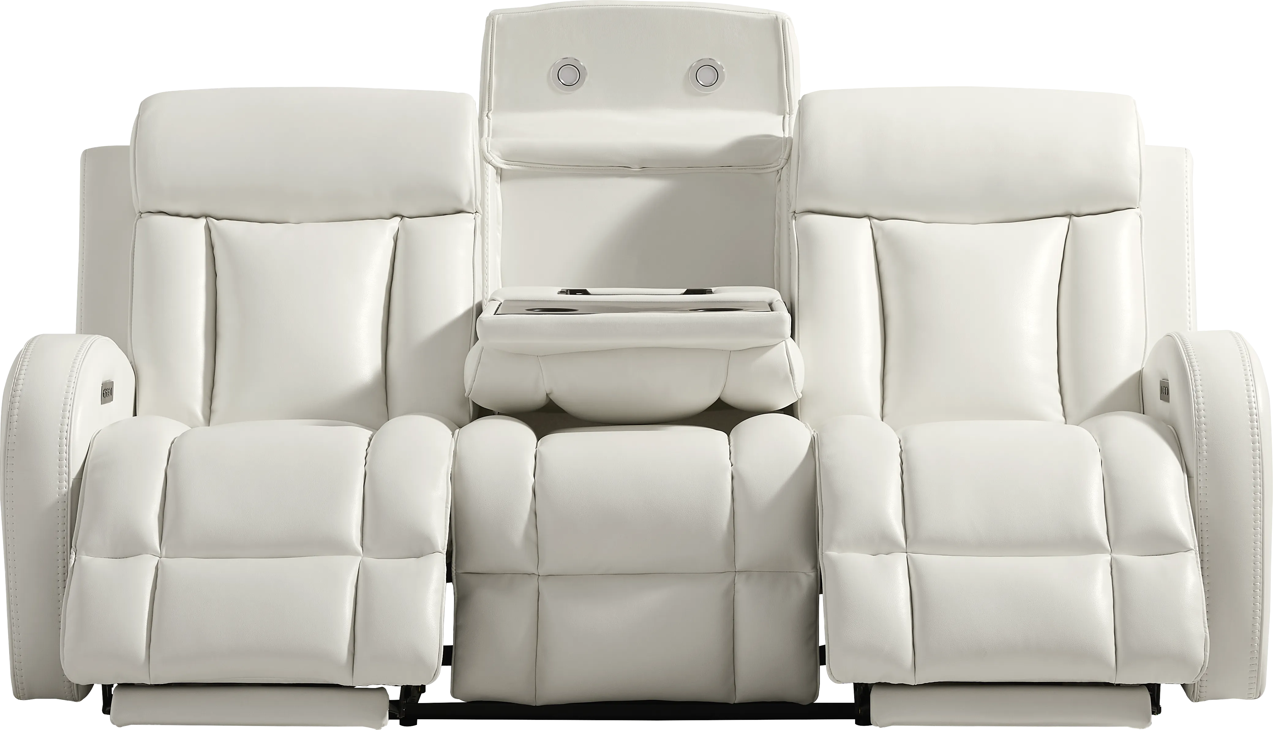 Copperfield White 5 Pc Dual Power Reclining Living Room - Thumbnail - Image 2