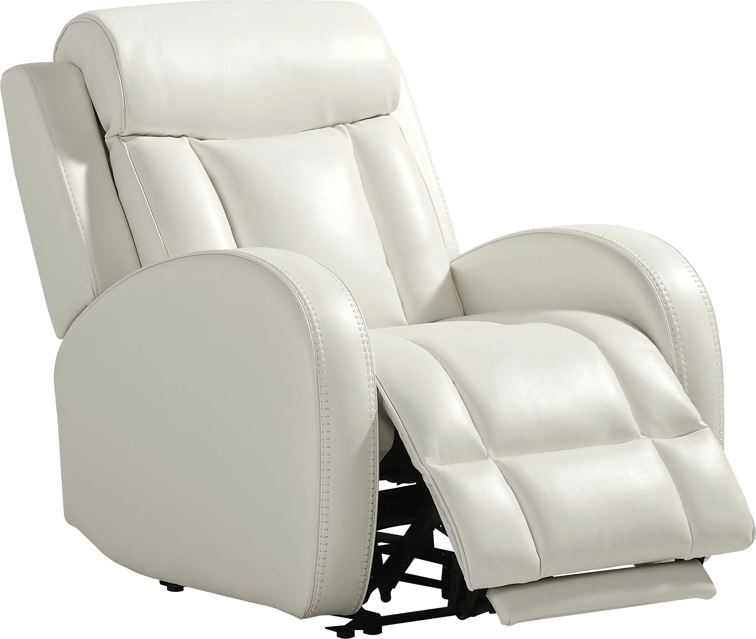 Copperfield White Dual Power Recliner - Thumbnail - Image 1